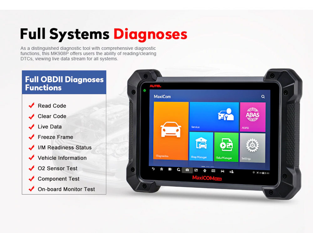 Autel MaxiCOM MK908P full system diagnosis