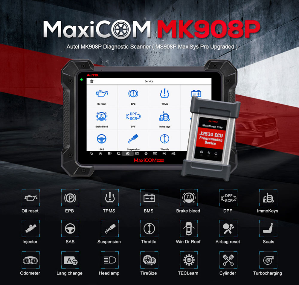 Autel MaxiCOM MK908P FUNCTIONS 