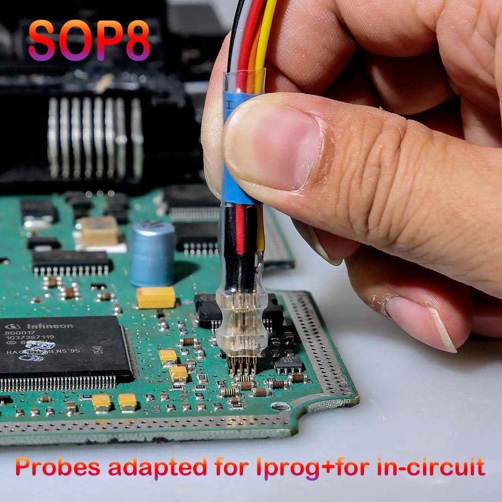 SOP8 Probes adapted for IPROG+  in-circuit 