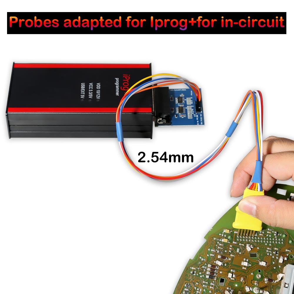Probes adapted for IPROG+  in-circuit  2.45mm