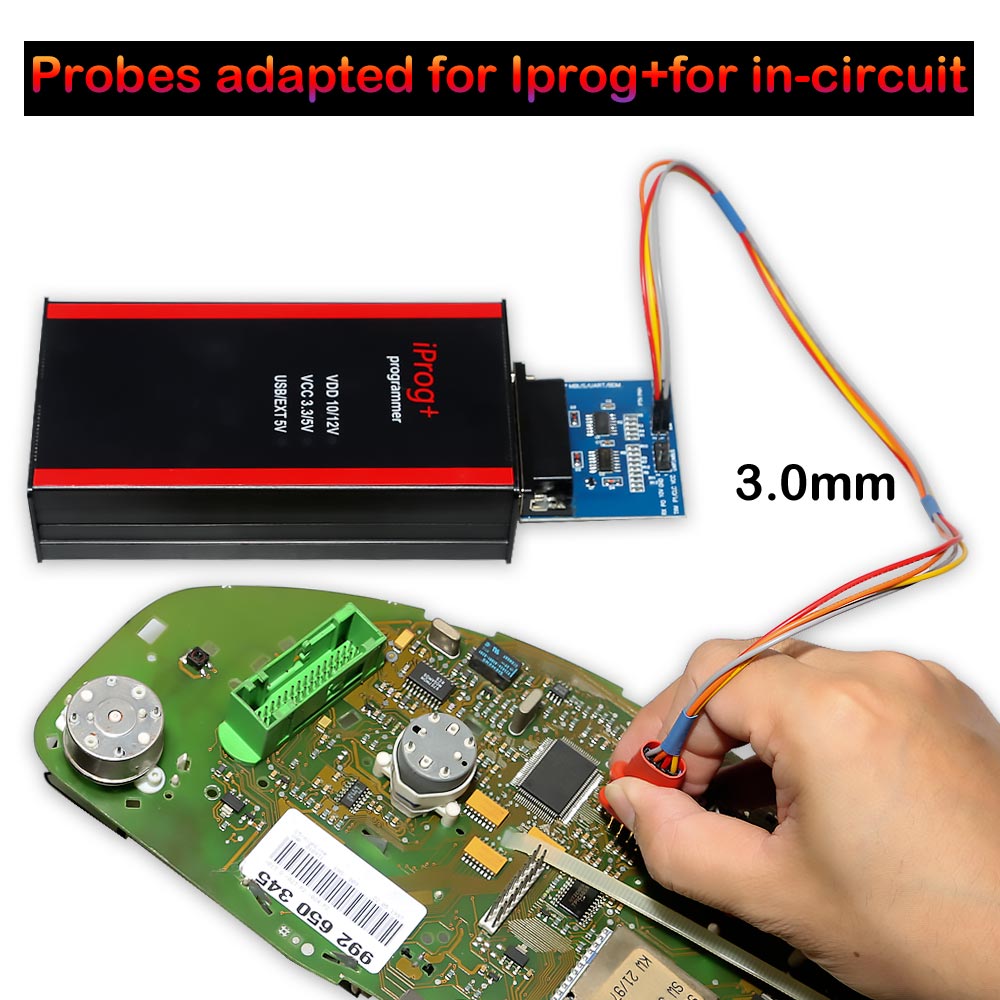 Probes adapted for IPROG+  in-circuit 3mm