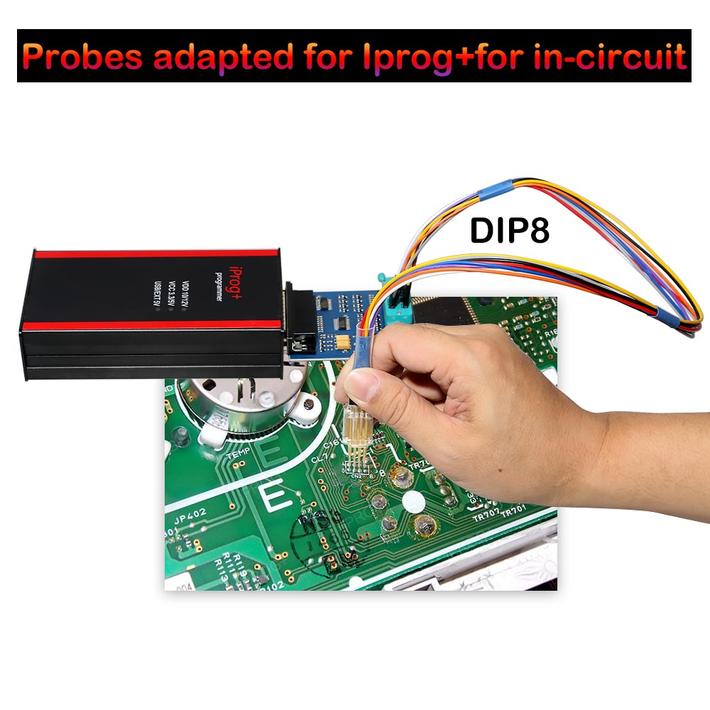 Probes adapted for IPROG+  in-circuit DIP8