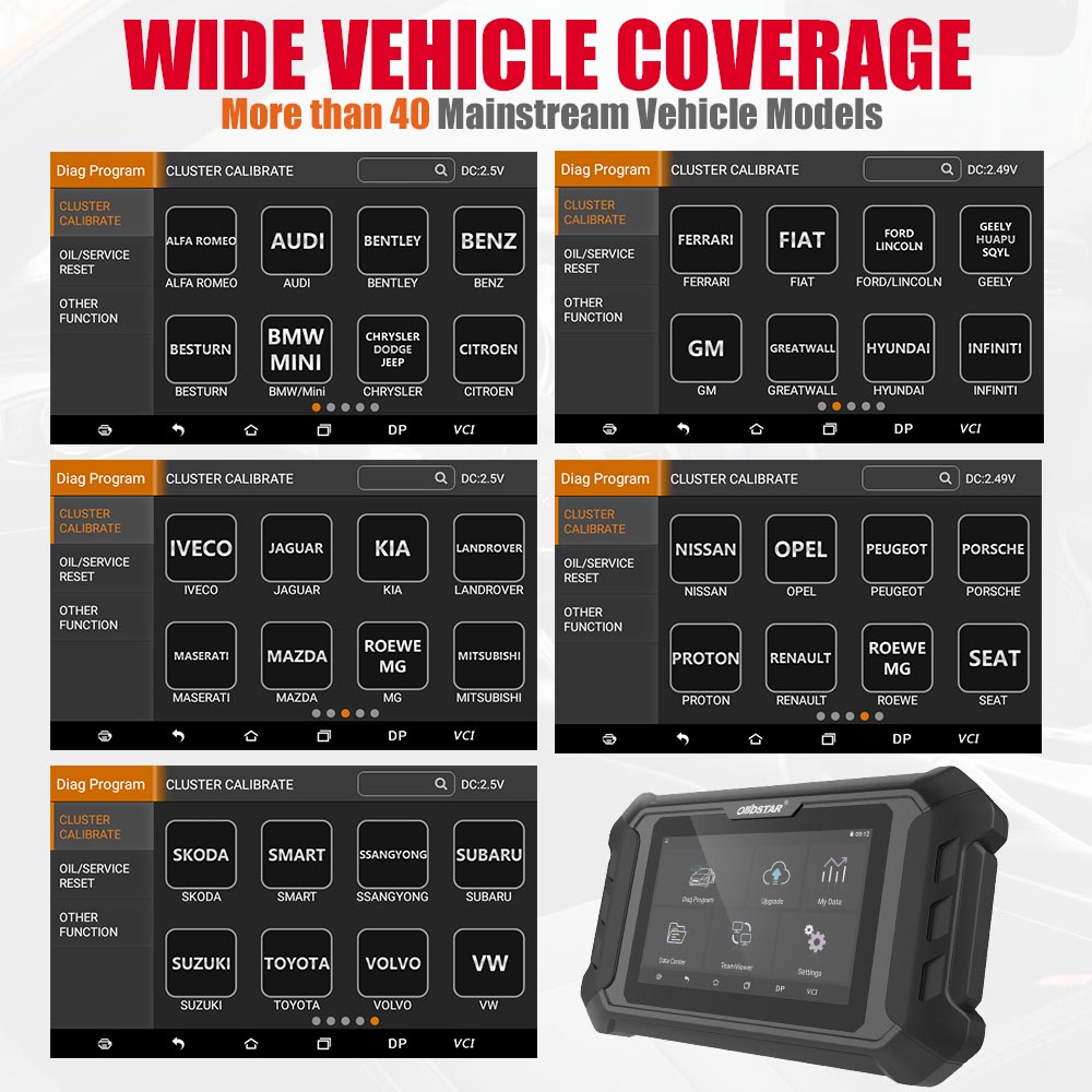 wide vehicle coverage