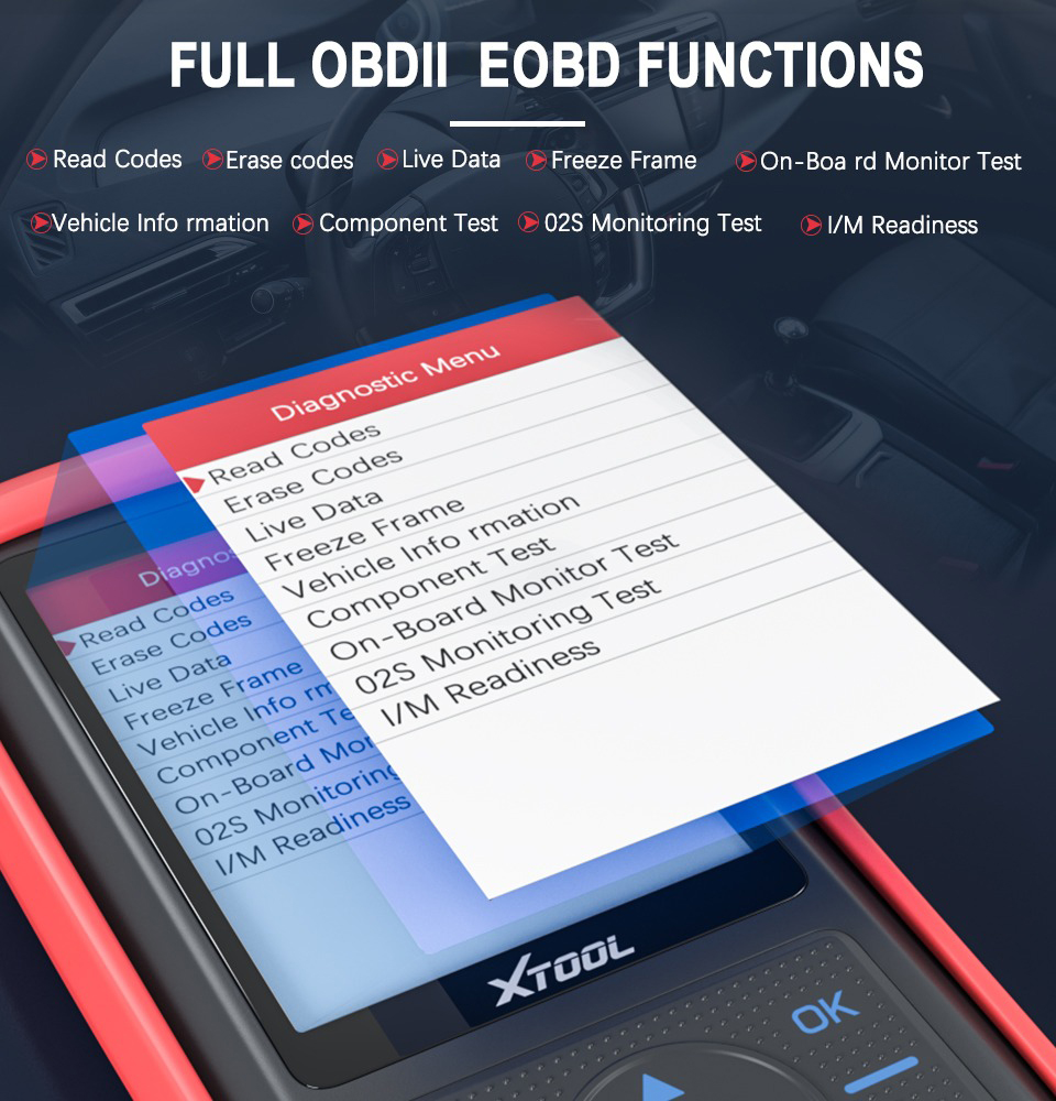 Xtool X100 Pro3 full obd2 eobd functions