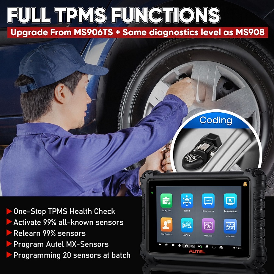 Autel MaxiSYS MS906 Pro-TS full TPMS functions