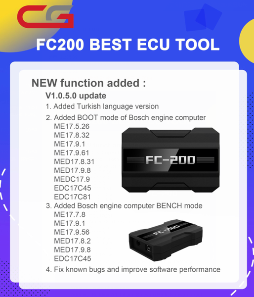 Update for CGDI FC200 ECU Programmer
