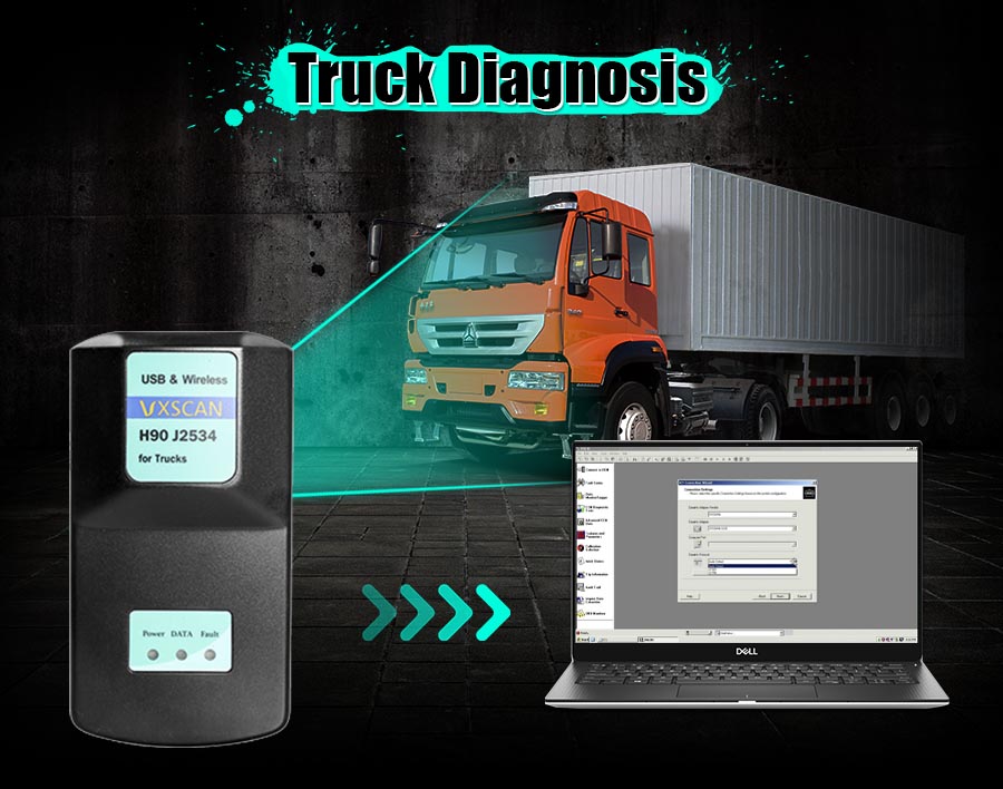 VXSCAN H90 J2534 Truck Diagnostic Tool-1
