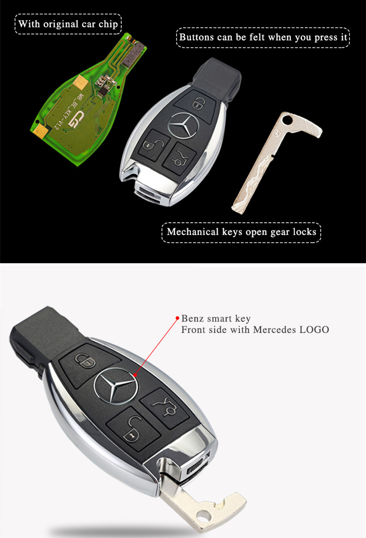 CGDI MB Be Key with 3 Button Key Shell and Logo for Mercedes Benz