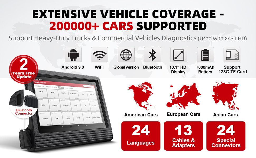 launch x431 v+  Vehicle Coverage