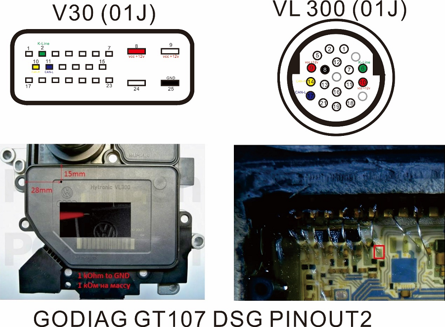 Godiag GT107 Connection Diagram