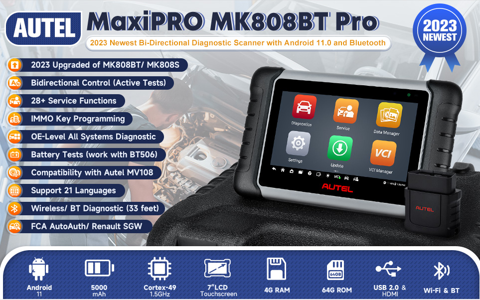Autel MK808BT PRO Scanner