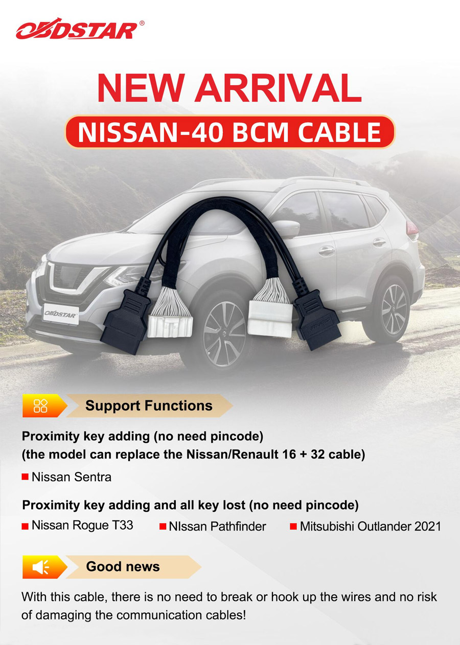 obdstar NISSAN-40 BCM Cable
