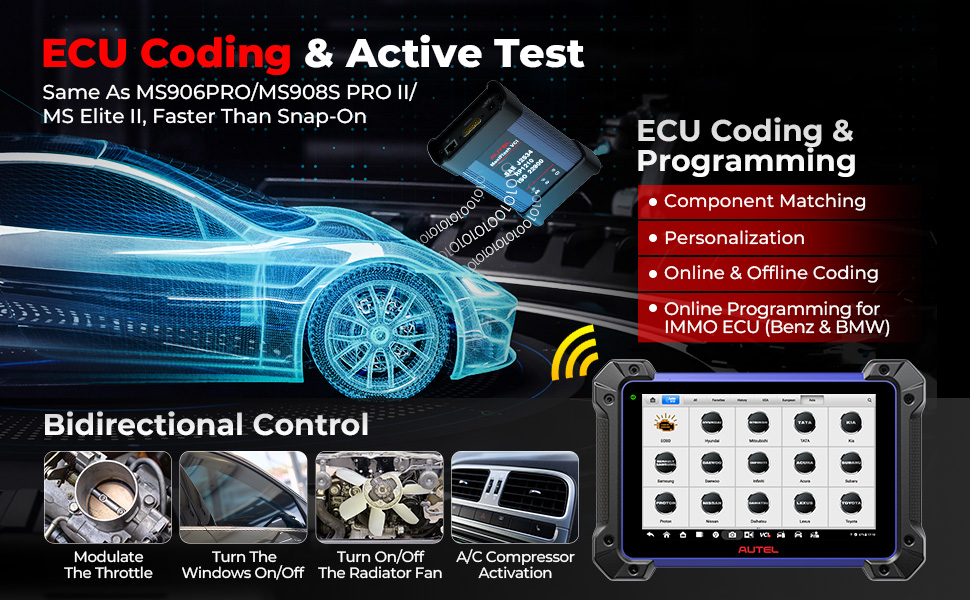 Autel IM608II Support ECU Coding and Active test