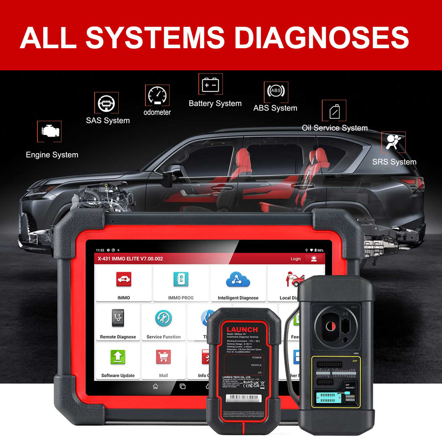 LAUNCH X431 IMMO ELITE OE-Level Full System Diagnosis