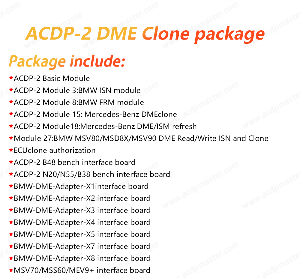 Yanhua Mini ACDP-2 DME Clone Package-1