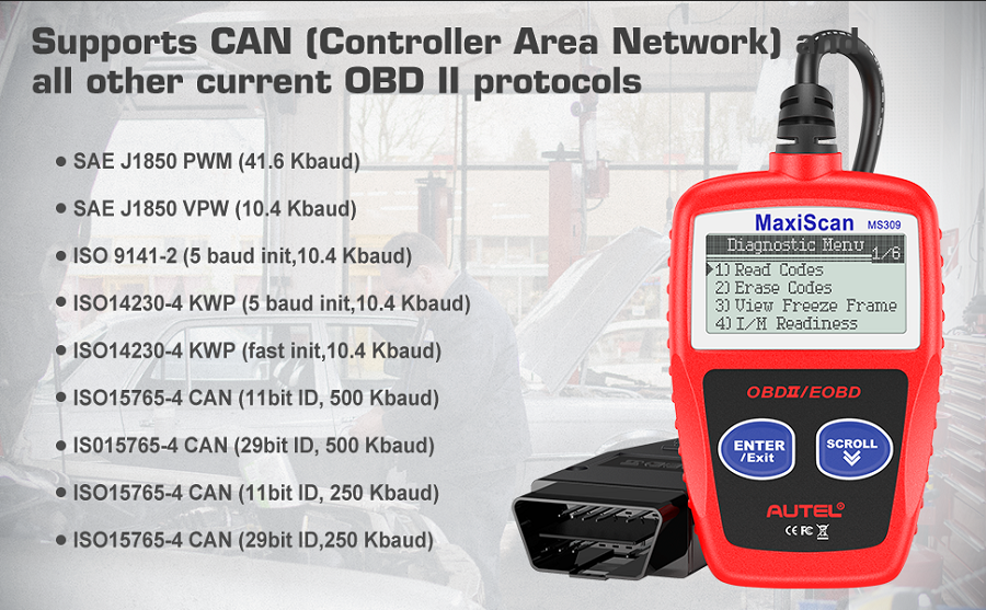 Autel Maxiscan MS309 OBD2 Scanner-4