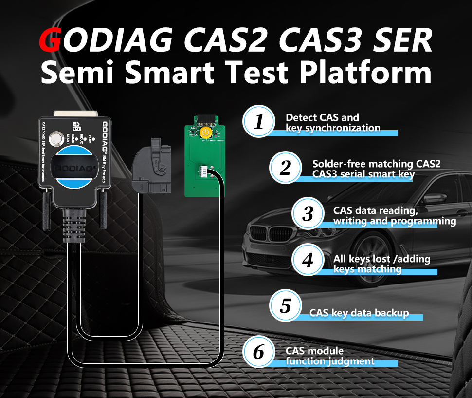 GODIAG BMW CAS2 CAS3 Smart Key Test Platform