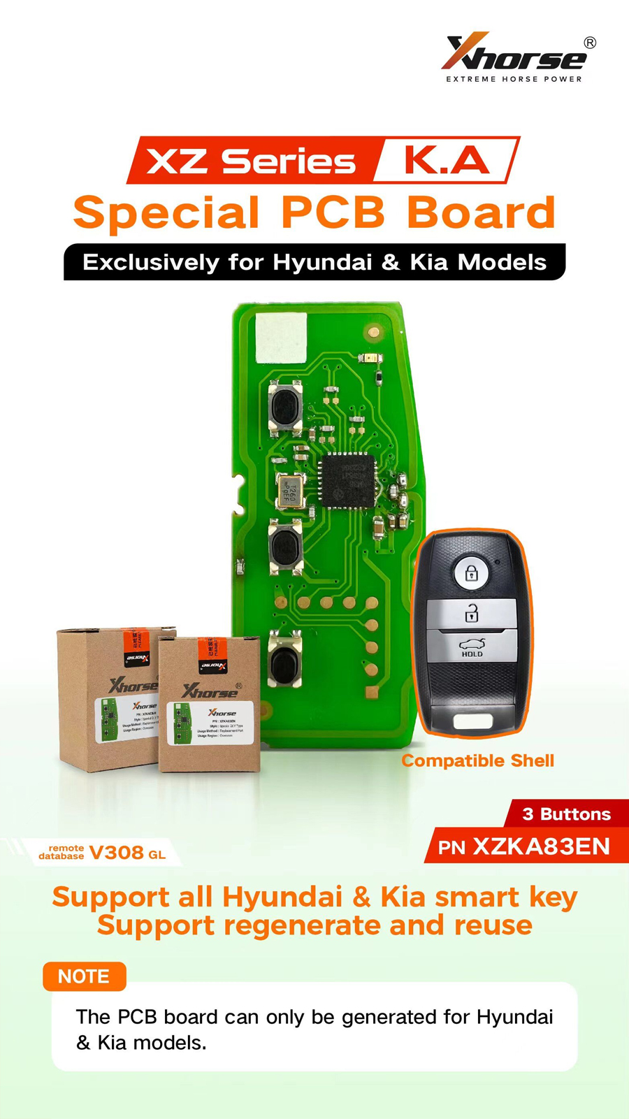 XHORSE XZKA83EN Special PCB Board Exclusively for Hyundai & Kia Models