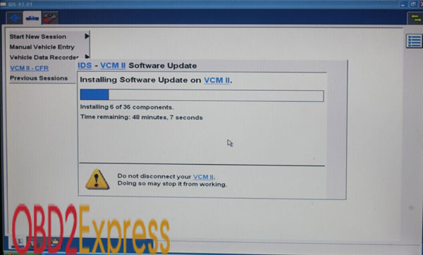 how to update the firmware for VCM II VCMII