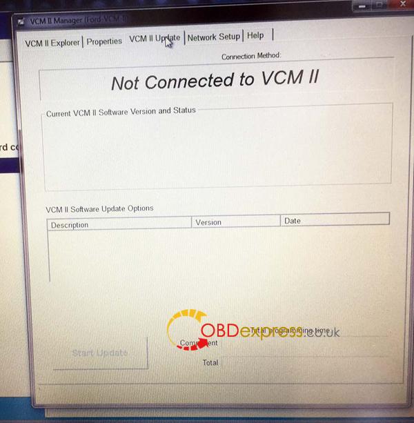 VCM-ii-manager-not-connected-to-vcm-ii