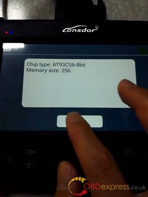 Lonsdor K518S read & write chip type AT93C56-8bit