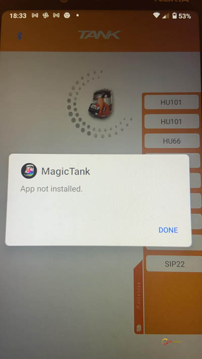2M2 Magic Tank prompts App not installed