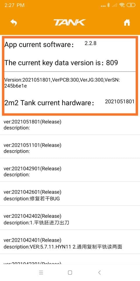 2M2 Tank APP 2.2.8 update information