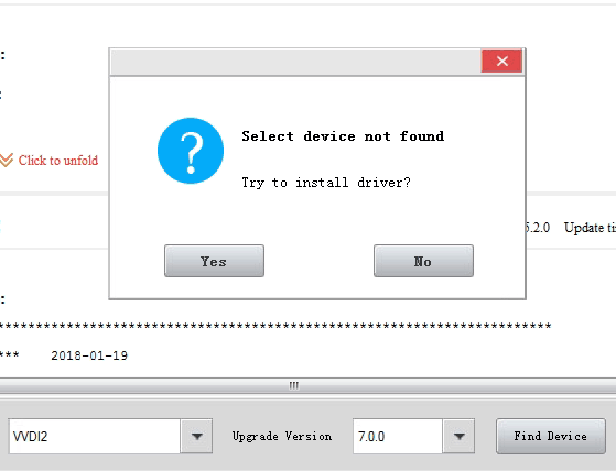 Resolve Xhorse error: Select Device not Found