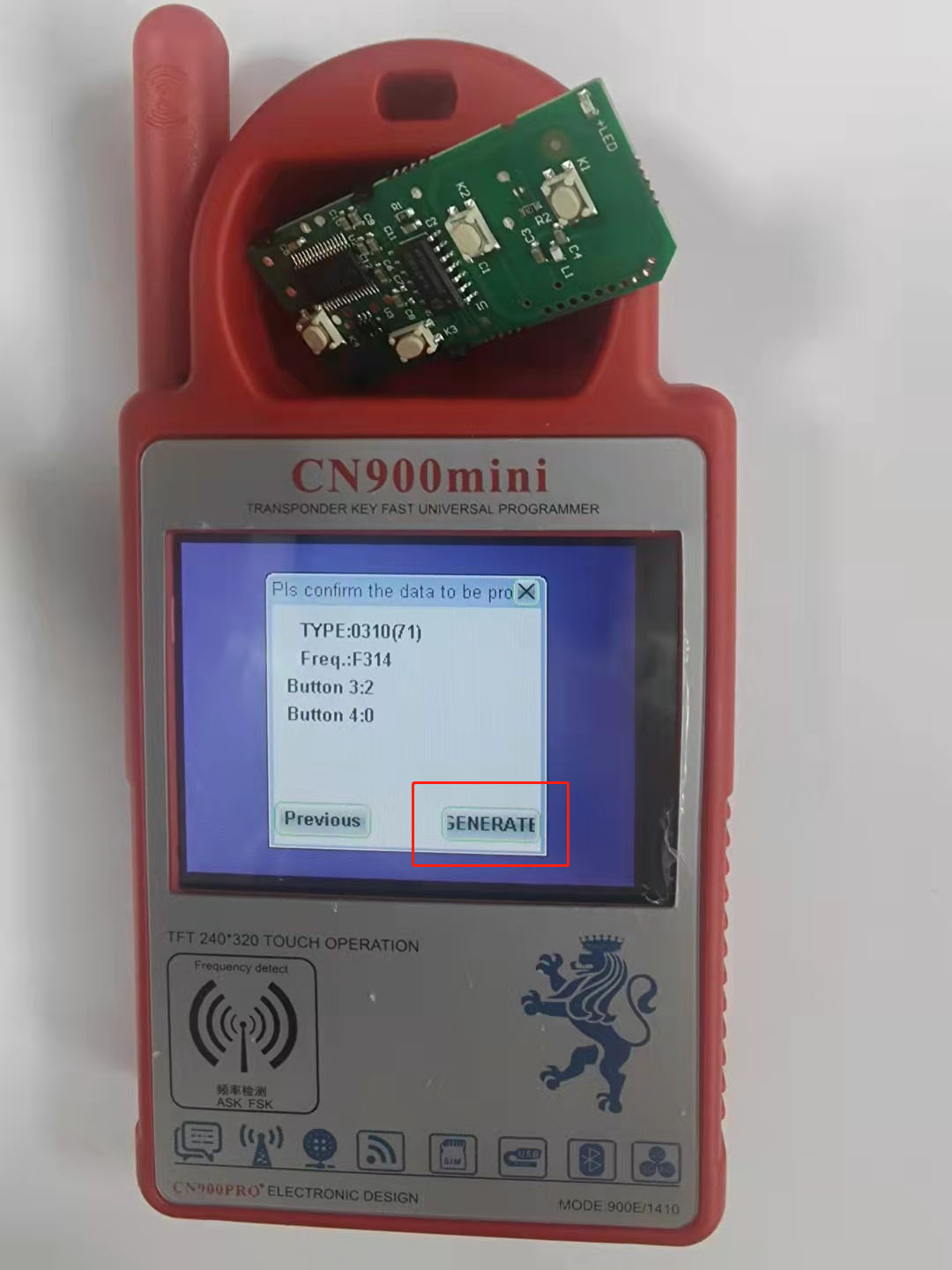 CN900 Mini Programming the key PCB