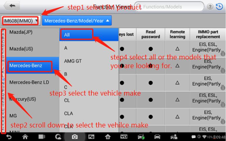 confirm that Autel IM608 supports the IMMO function of my car