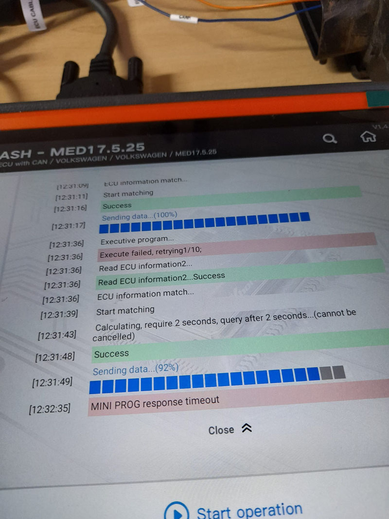 Xhorse VVDI Pad read MED17.5.25 error