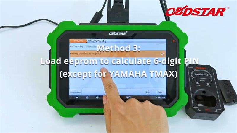 Calculate Motorcycle Pincode with OBDSTAR X300 DP Plus