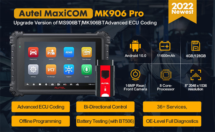 Autel MaxiCOM MK906 PRO Comprehensive Introduction