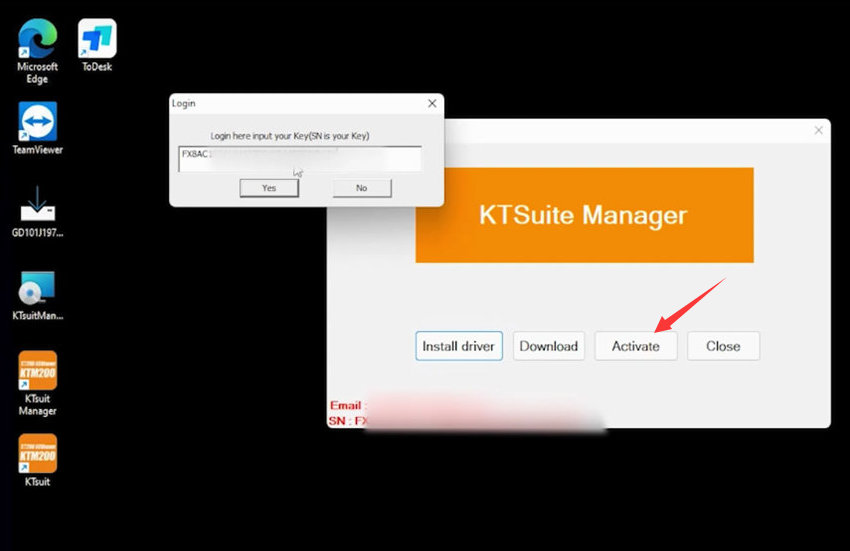 KT200 software KTsuit cannot choose language and driver solution