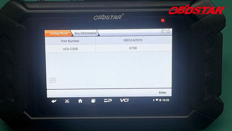 OBDSTAR P50 reset Hyundai KIA airbag