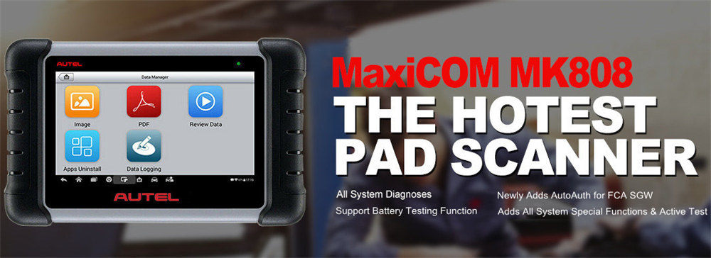 Autel MaxiCOM MK808Z Register Update and Diagnose Vehicle Guide