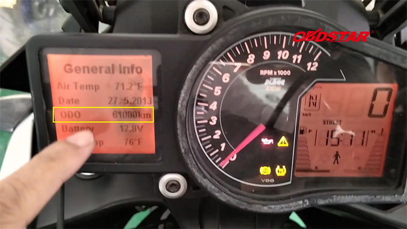 Recalibrate 2014 KTM 1190 Odometer With OBDSTAR MS80
