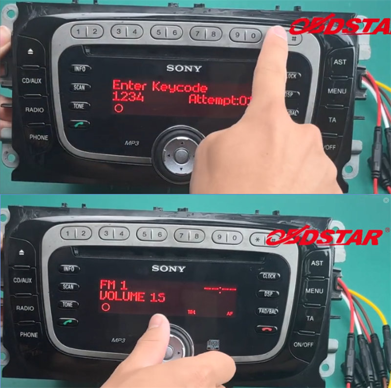 OBDSTAR MT200 reads and modifies Ford vehicle radio codes