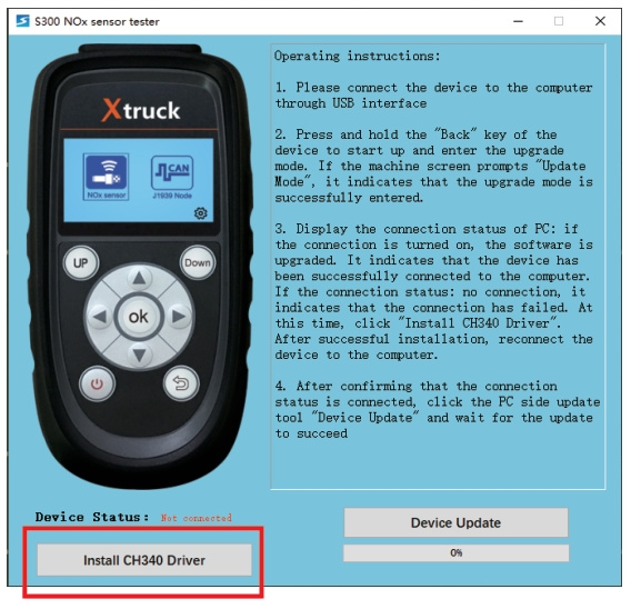 Xtruck Y006 Nitrogen and Oxygen Detector Upgrade Software Guide