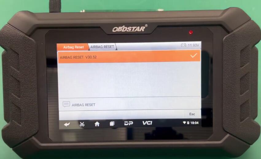 How to reset Toyota (R7F7016843) Airbag using OBDSTAR P50