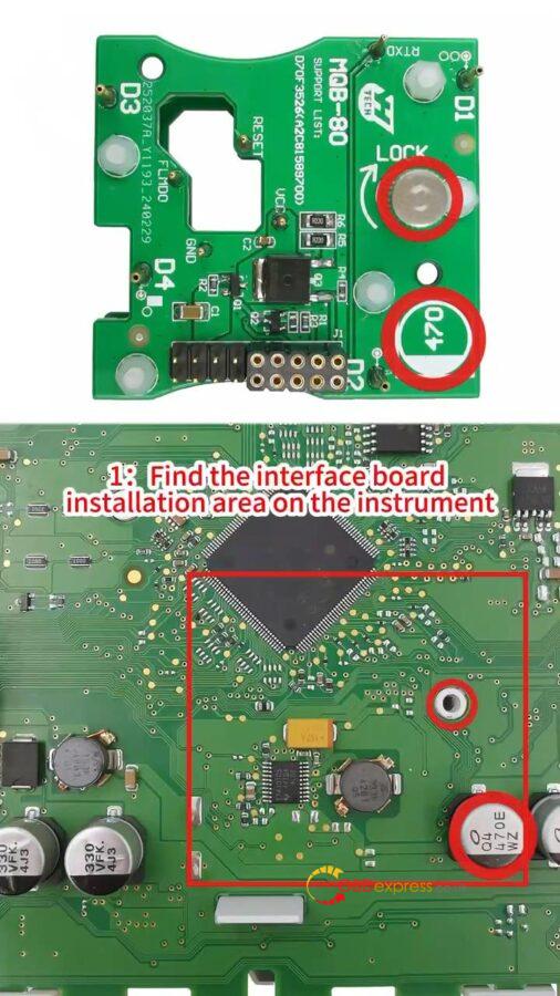 How to install Yanhua module 33 MQB-80 interface board