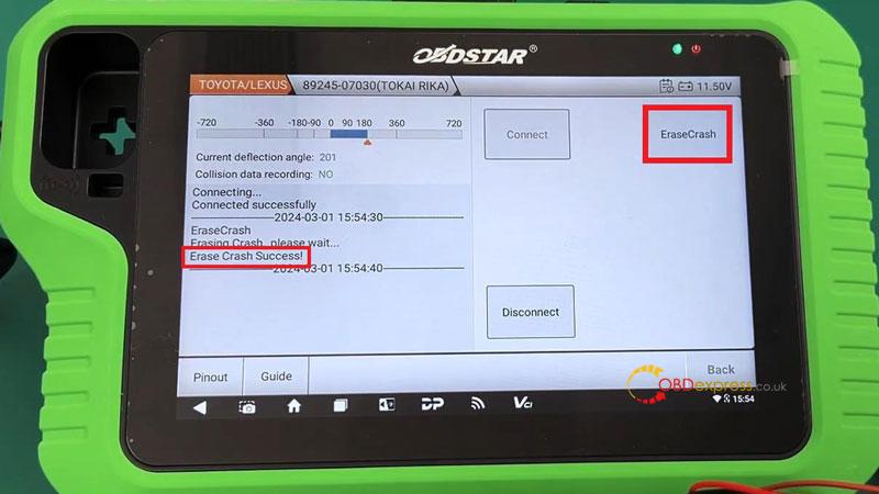 OBDSTAR X300 Classic G3 SAS Reset Function Demonstration_Toyota 89245-07030