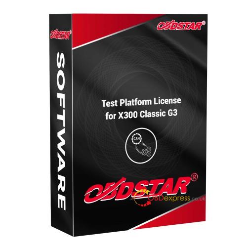 X300 Classic G3 Test Platform Software License