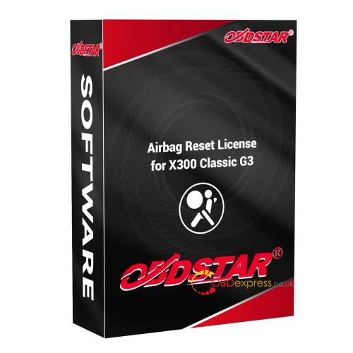 X300 Classic G3 Airbag Reset Software License